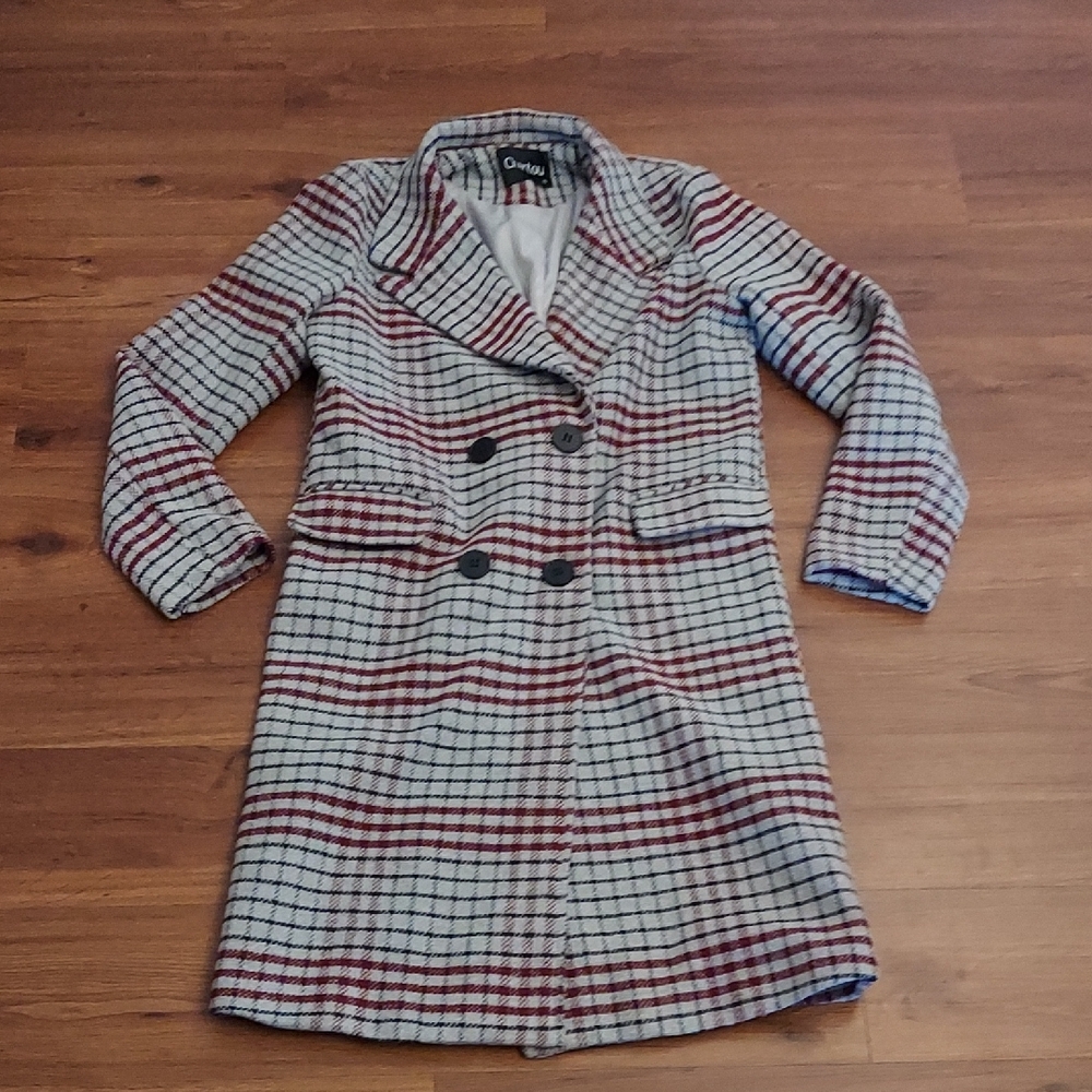 Plaid Lined Peacoat